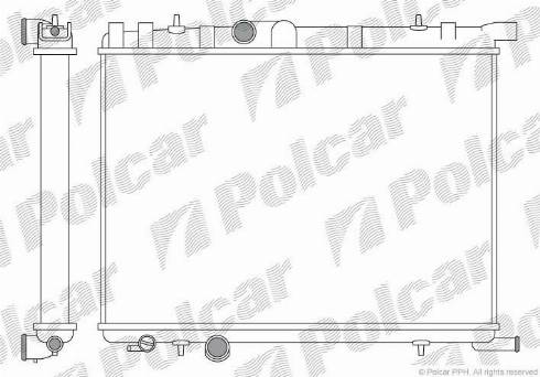 Polcar 232808A2 - Radiatore, Raffreddamento motore autozon.pro