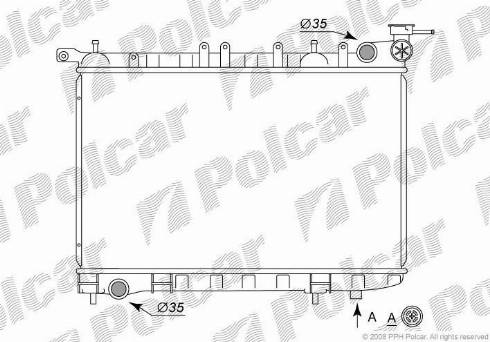 Polcar 273108-1 - Radiatore, Raffreddamento motore autozon.pro