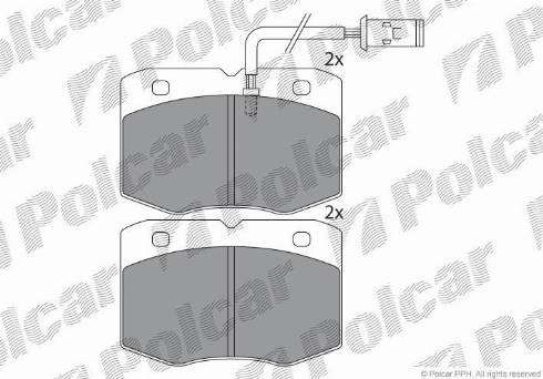 Polcar IE140891 - Kit pastiglie freno, Freno a disco autozon.pro