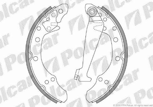 Polcar LS1625 - Kit ganasce freno autozon.pro