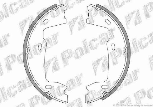 Polcar LS1381 - Kit ganasce, Freno stazionamento autozon.pro