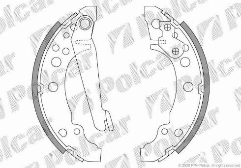 Polcar LS1276 - Kit ganasce freno autozon.pro