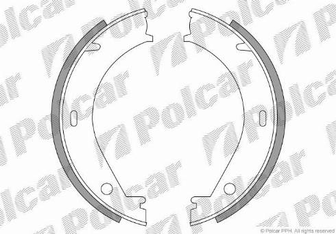 Polcar LS1704 - Kit ganasce, Freno stazionamento autozon.pro