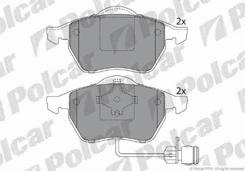 Polcar S70-0018 - Kit pastiglie freno, Freno a disco autozon.pro