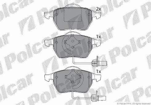 Polcar S70-0012 - Kit pastiglie freno, Freno a disco autozon.pro