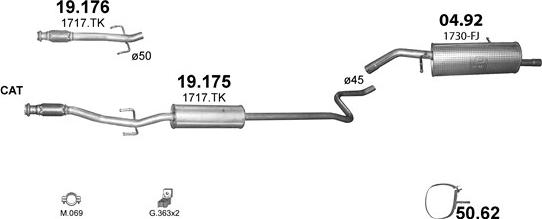 Polmo POLMO99927 - Impianto gas scarico autozon.pro