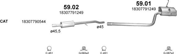 Polmo POLMO99561 - Impianto gas scarico autozon.pro