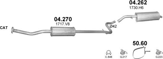 Polmo POLMO99648 - Impianto gas scarico autozon.pro