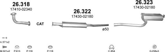 Polmo POLMO99087 - Impianto gas scarico autozon.pro