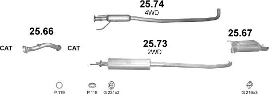 Polmo POLMO00170 - Impianto gas scarico autozon.pro