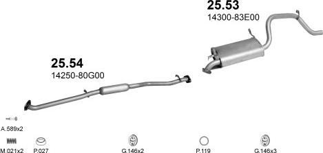 Polmo POLMO00770 - Impianto gas scarico autozon.pro