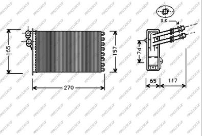 Prasco AD016H005 - Scambiatore calore, Riscaldamento abitacolo autozon.pro