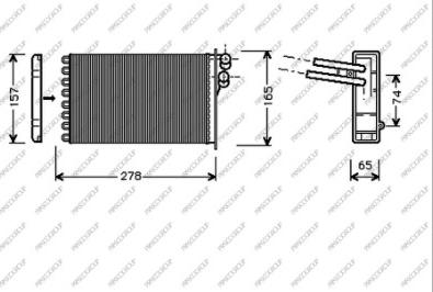 Prasco AD017H002 - Scambiatore calore, Riscaldamento abitacolo autozon.pro