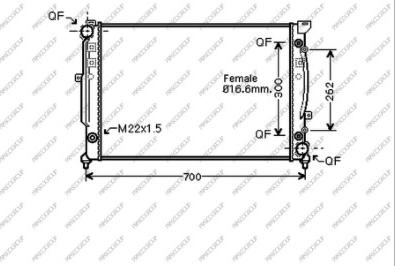 Prasco AD017R017 - Radiatore, Raffreddamento motore autozon.pro