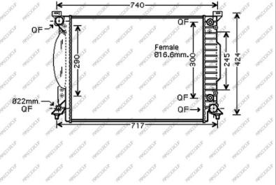 Prasco AD020R008 - Radiatore, Raffreddamento motore autozon.pro