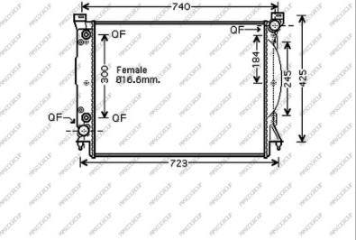 Prasco AD020R012 - Radiatore, Raffreddamento motore autozon.pro