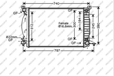 Prasco AD022R015 - Radiatore, Raffreddamento motore autozon.pro