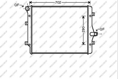 Prasco AD202R008 - Radiatore, Raffreddamento motore autozon.pro