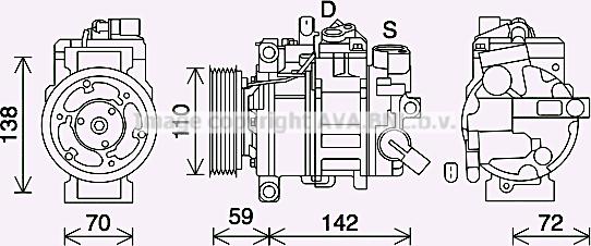 Prasco AIK411 - Compressore, Climatizzatore autozon.pro