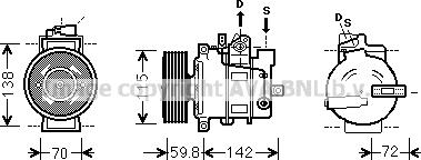 Prasco AIK343 - Compressore, Climatizzatore autozon.pro