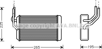 Prasco AU6105 - Scambiatore calore, Riscaldamento abitacolo autozon.pro