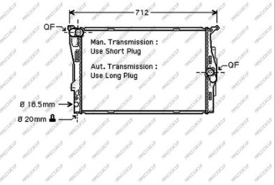 Prasco BM024R002 - Radiatore, Raffreddamento motore autozon.pro