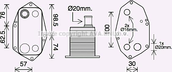 Prasco BW3571 - Radiatore olio, Olio motore autozon.pro