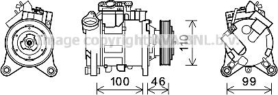 Prasco BWAK489 - Compressore, Climatizzatore autozon.pro