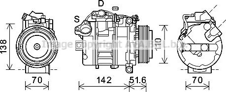 Prasco BWAK487 - Compressore, Climatizzatore autozon.pro