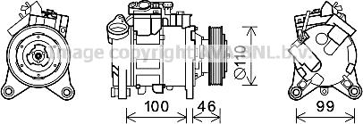 Prasco BWK489 - Compressore, Climatizzatore autozon.pro