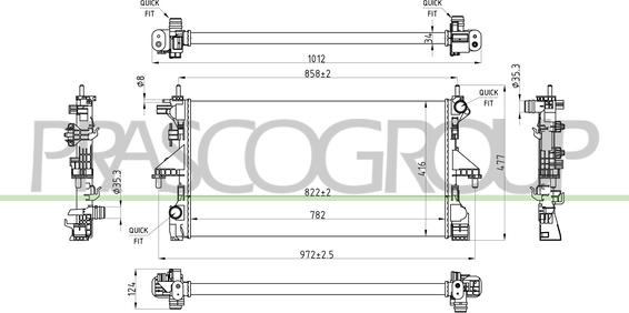 Prasco CI954R001 - Radiatore, Raffreddamento motore autozon.pro