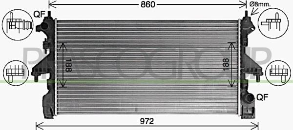 Prasco CI956R003 - Radiatore, Raffreddamento motore autozon.pro