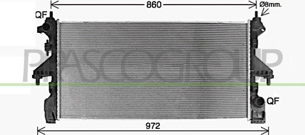 Prasco CI956R002 - Radiatore, Raffreddamento motore autozon.pro