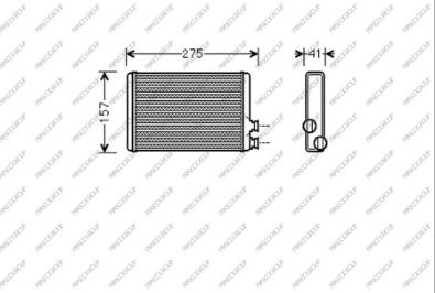 Prasco CI523H001 - Scambiatore calore, Riscaldamento abitacolo autozon.pro