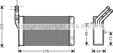 Prasco CN6055 - Scambiatore calore, Riscaldamento abitacolo autozon.pro