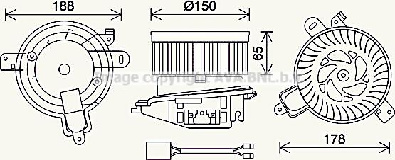 Prasco CN8509 - Elettromotore, Ventilatore abitacolo autozon.pro