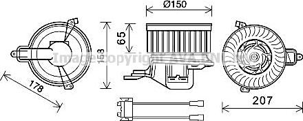 Prasco CN8511 - Elettromotore, Ventilatore abitacolo autozon.pro