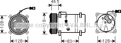 Prasco CNAK158 - Compressore, Climatizzatore autozon.pro