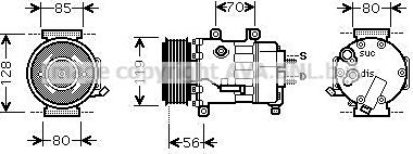 Prasco CNAK256 - Compressore, Climatizzatore autozon.pro