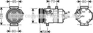 Prasco CNAK253 - Compressore, Climatizzatore autozon.pro