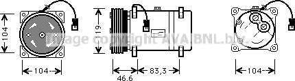 Prasco CNAK216 - Compressore, Climatizzatore autozon.pro