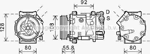 Prasco CNAK282 - Compressore, Climatizzatore autozon.pro