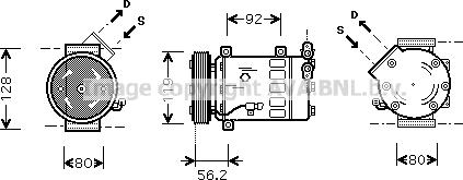 Prasco CNAK237 - Compressore, Climatizzatore autozon.pro