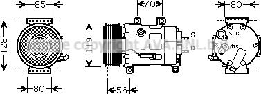 Prasco CNK256 - Compressore, Climatizzatore autozon.pro