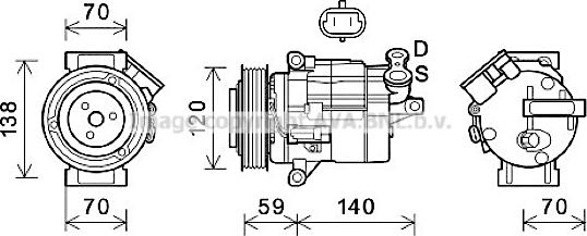 Prasco CTK065 - Compressore, Climatizzatore autozon.pro