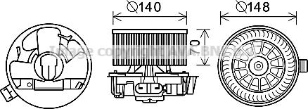 Prasco DA8010 - Elettromotore, Ventilatore abitacolo autozon.pro