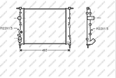 Prasco DA220R001 - Radiatore, Raffreddamento motore autozon.pro