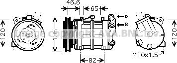 Prasco DNK313 - Compressore, Climatizzatore autozon.pro