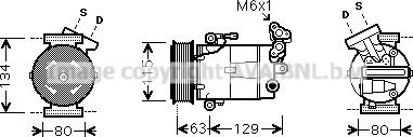 Prasco DNK334 - Compressore, Climatizzatore autozon.pro