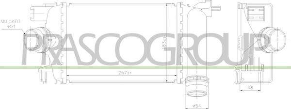 Prasco DS016N001 - Intercooler autozon.pro